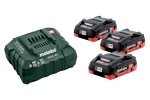 Батерии и зарядно комплект METABO ASC LiHD 18V 3x4.0Ah