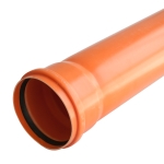 Тръба PVC муфирана ф160 x 3.2 4м оранжева