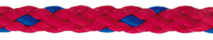 Въже синтетично полипропилен Volmann плетено 6мм червено синьо опън 480кг ролка 80м.