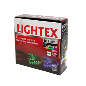Лента LED RGB комплект 5м 60/1м IP20 220V Lightex