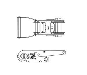 Тресчотка за укрепващи колани до 38 мм, 2 т