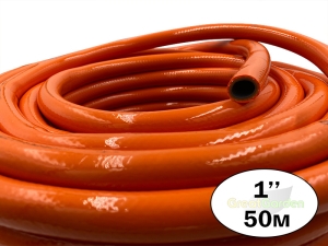 Маркуч градински четирислоен 1"-25мм 50м Great Garden, Orange